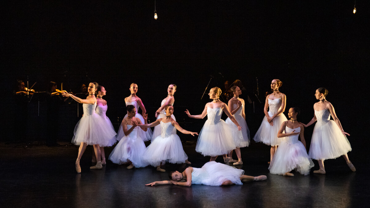 Waapa ballet students performing onstage